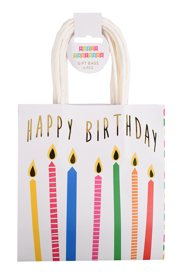 Happy Birthday Candle Favor Bags