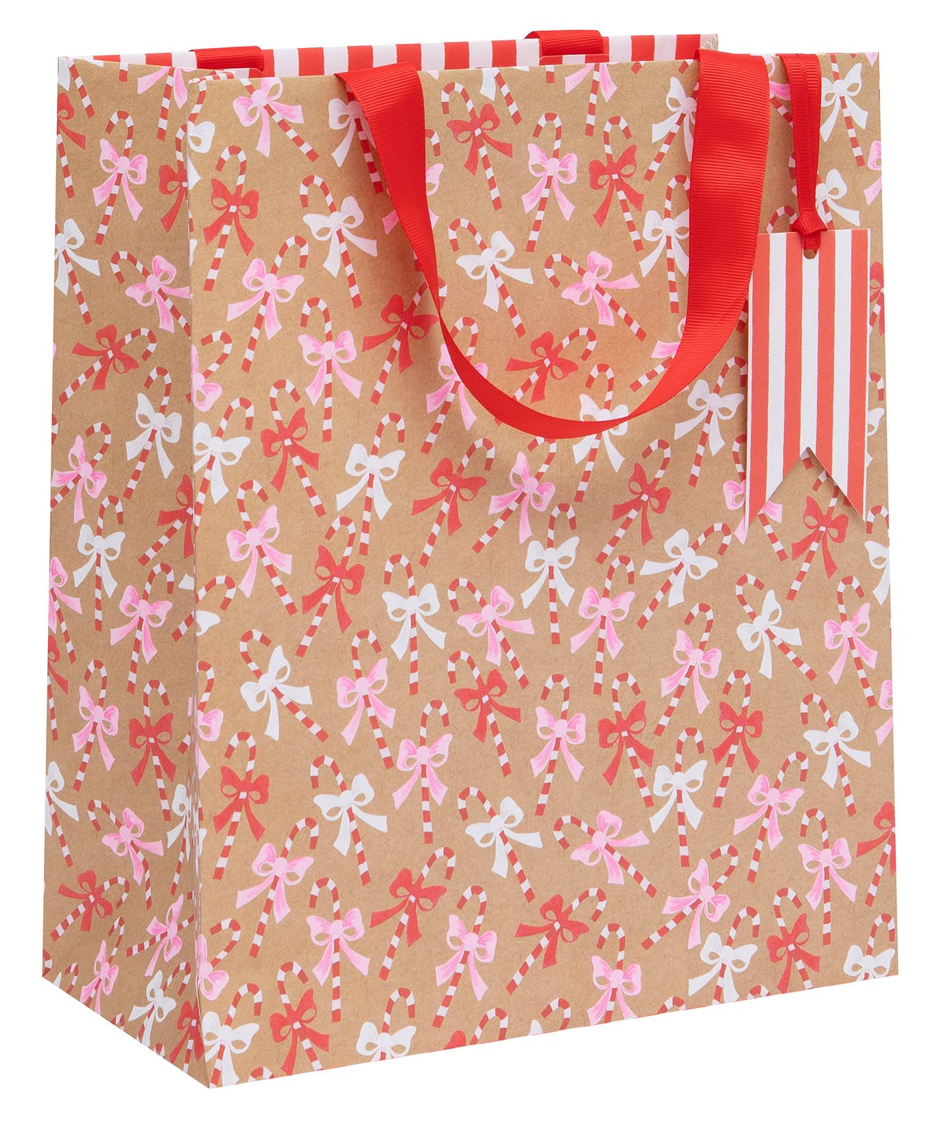 Bag Large Candy Cane Kraft