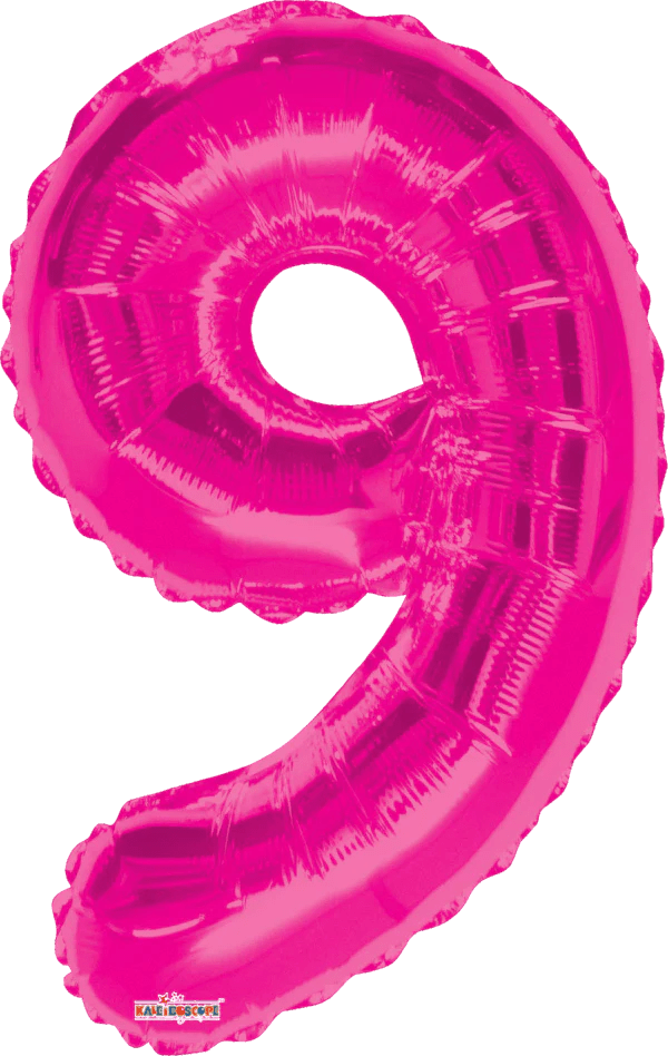 34” Number Balloons - Hot Pink - PaperGeenius
