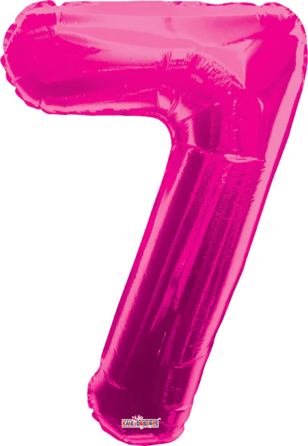34” Number Balloons - Hot Pink - PaperGeenius