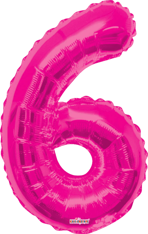 34” Number Balloons - Hot Pink - PaperGeenius