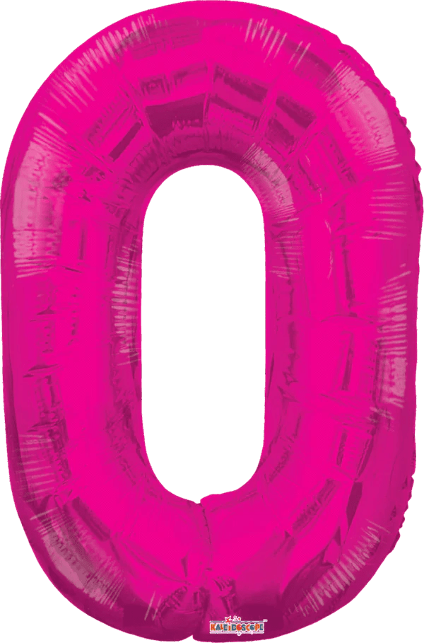 34” Number Balloons - Hot Pink - PaperGeenius