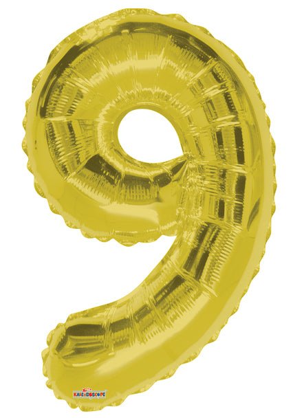 34" Number Foil Balloons - Gold - PaperGeenius