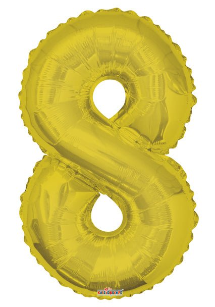 34" Number Foil Balloons - Gold - PaperGeenius