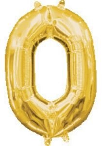 34" Number Foil Balloons - Gold - PaperGeenius