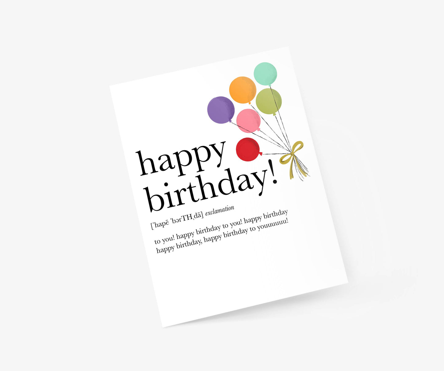 Happy Birthday Definition Greeting Card
