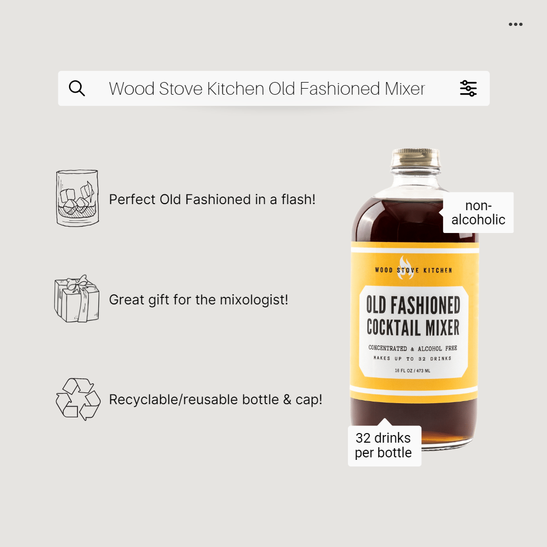 Old Fashioned Cocktail Syrup, 16 fl oz