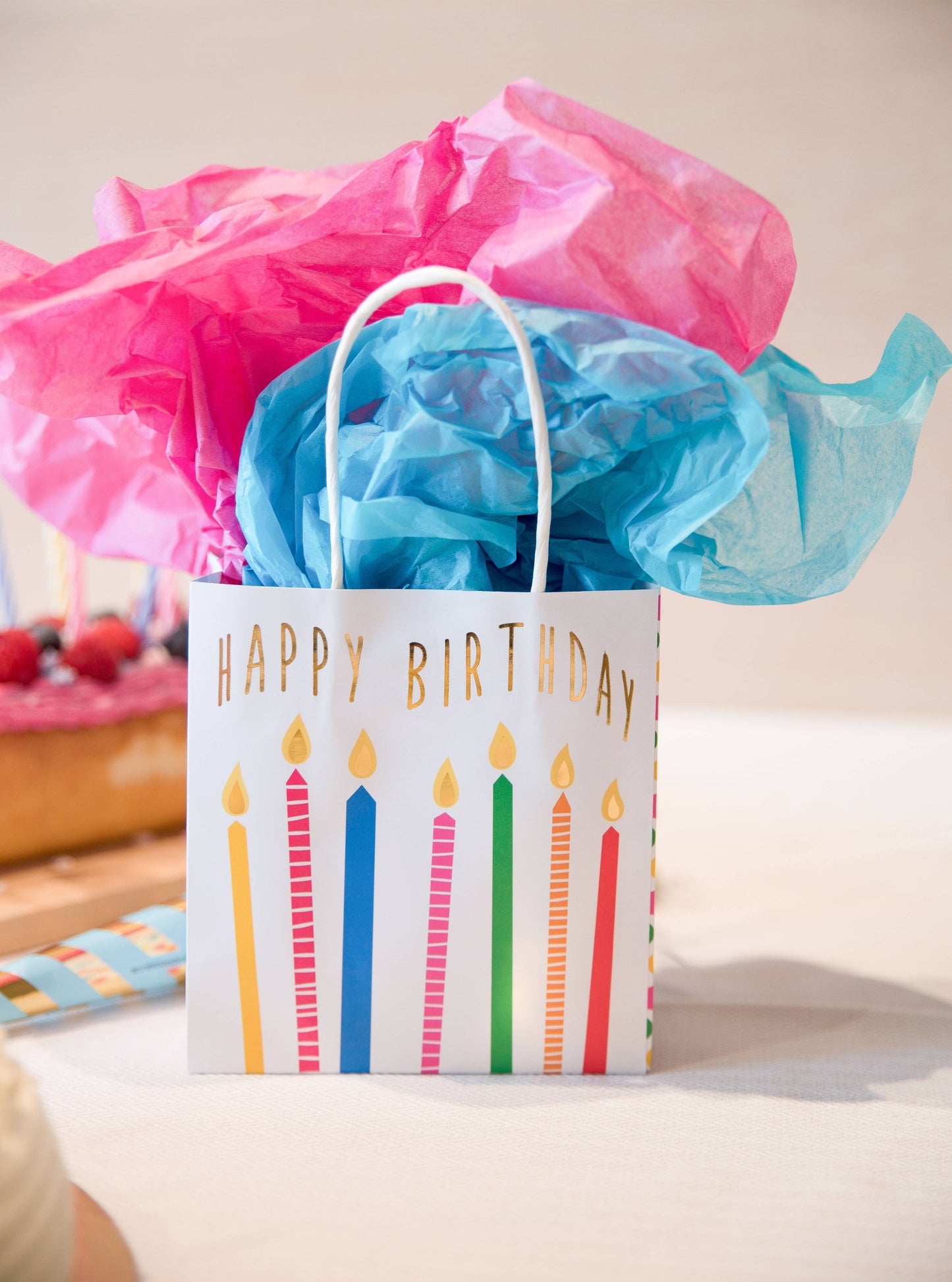 Happy Birthday Candle Favor Bags