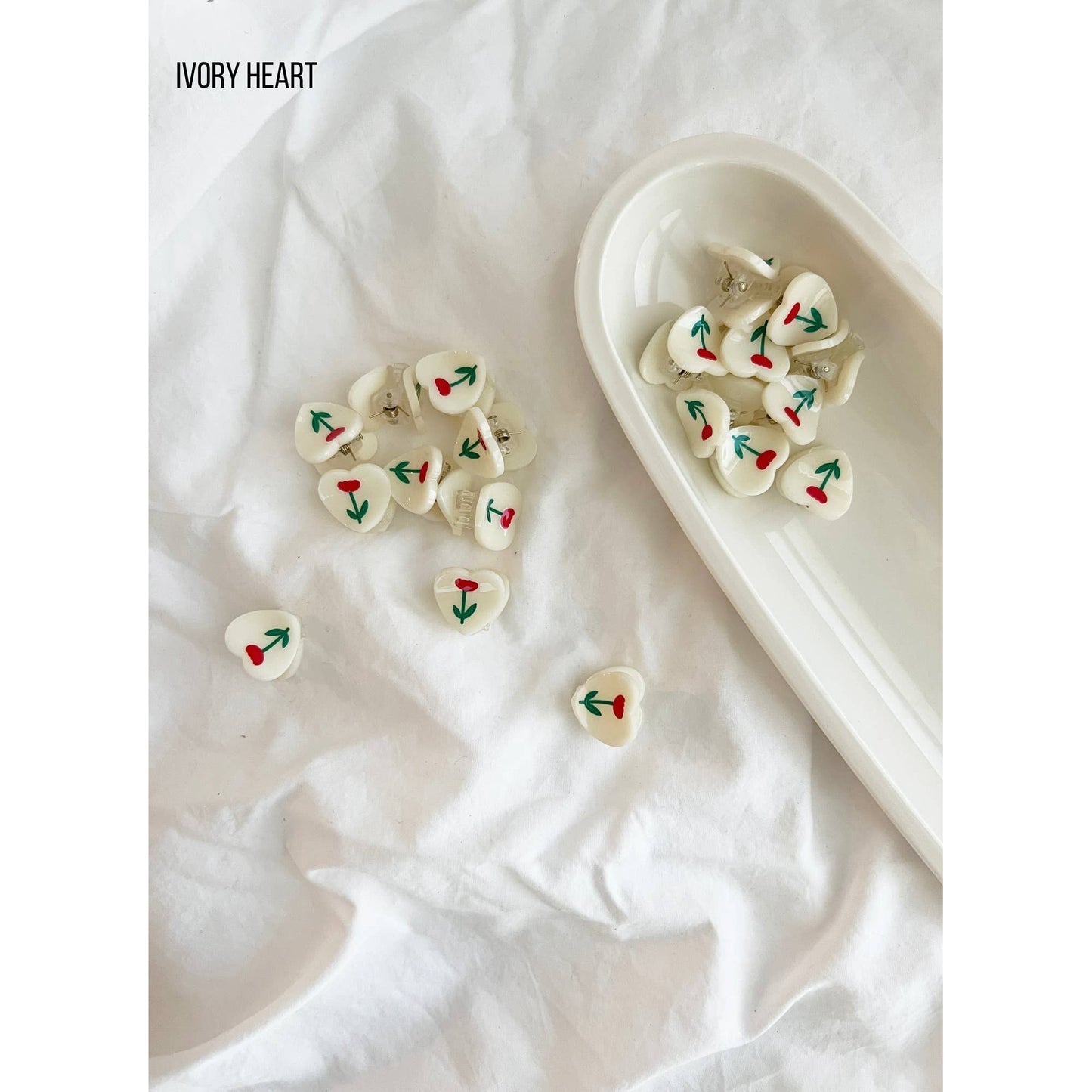 Small Hair Clip Hair Claw - DOLLI: CHOCOLATE FLOWER / ONE SIZE