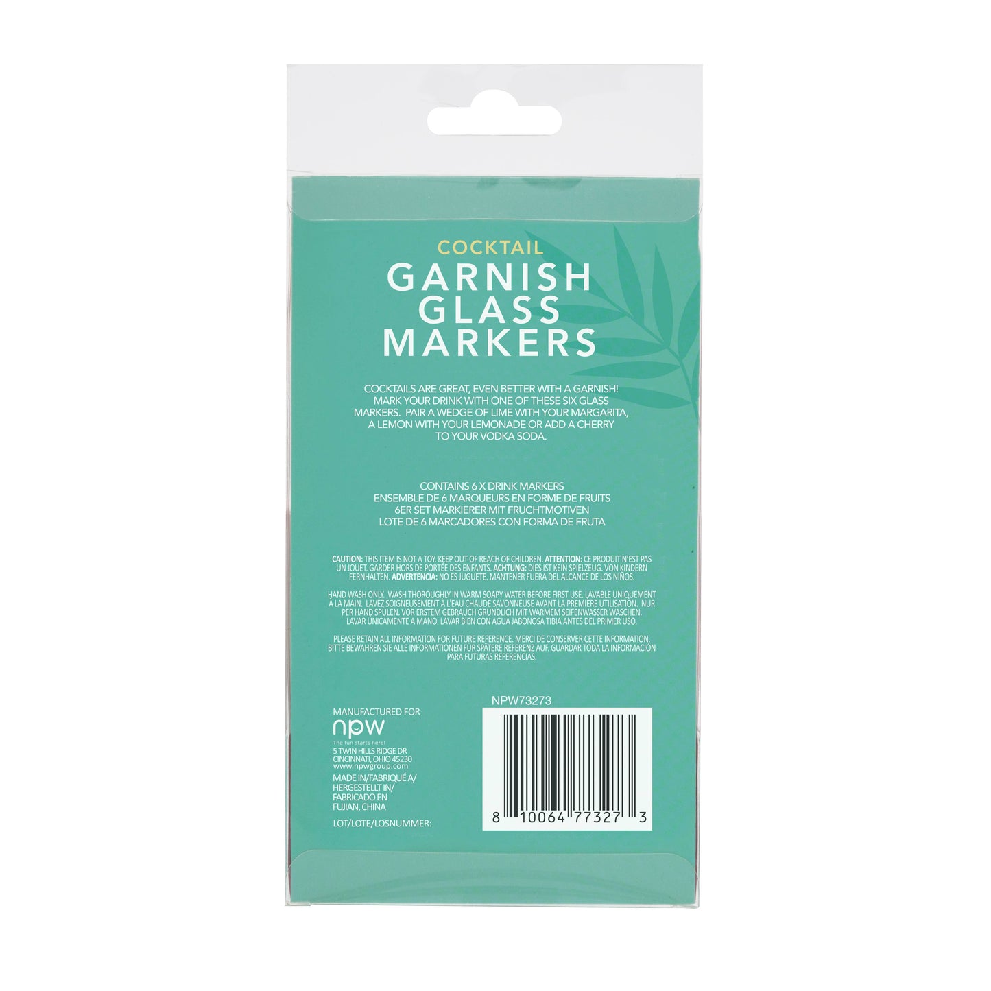 Fruit Garnish Drink Markers-6 Pack