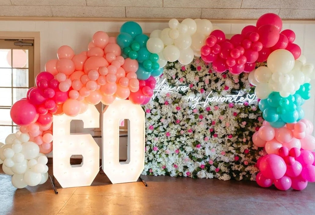 Balloons in vibrant colors decorating a birthday party venue, adding a fun and festive touch to the celebration.