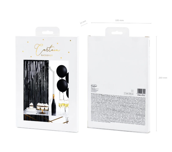 Black Party Curtain Fringe Backdrop