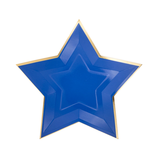 Blue Shaped Star Plates