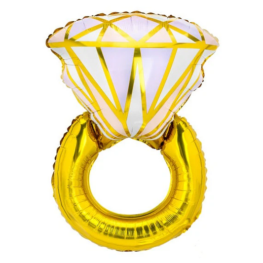 Giant Diamond Ring Balloon Set - 37" Foil Balloon