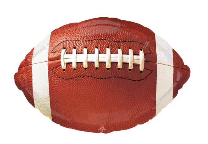 18" Football Shaped Foil Balloon | Super Bowl Party Decor