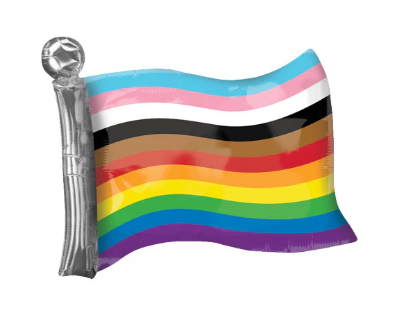 LGBTQ Rainbow Flag Shape Foil Balloon 31"