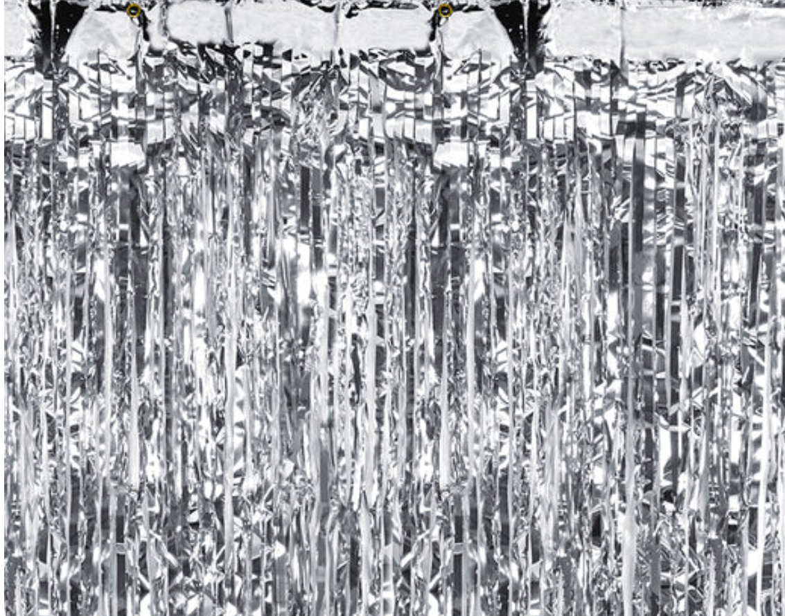 Silver Fringe Curtain Backdrop