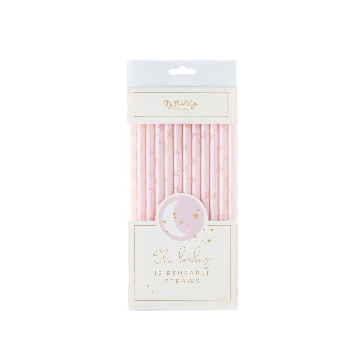 Baby Pink Reuseable Straws - PaperGeenius