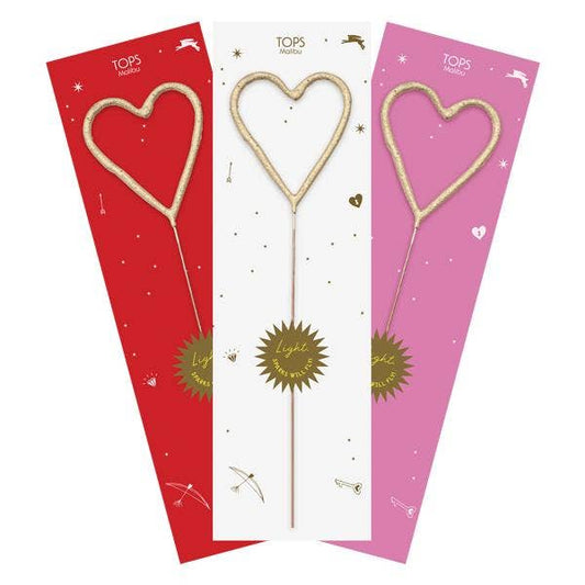 Big Golden Sparkler Wand Heart - PaperGeenius