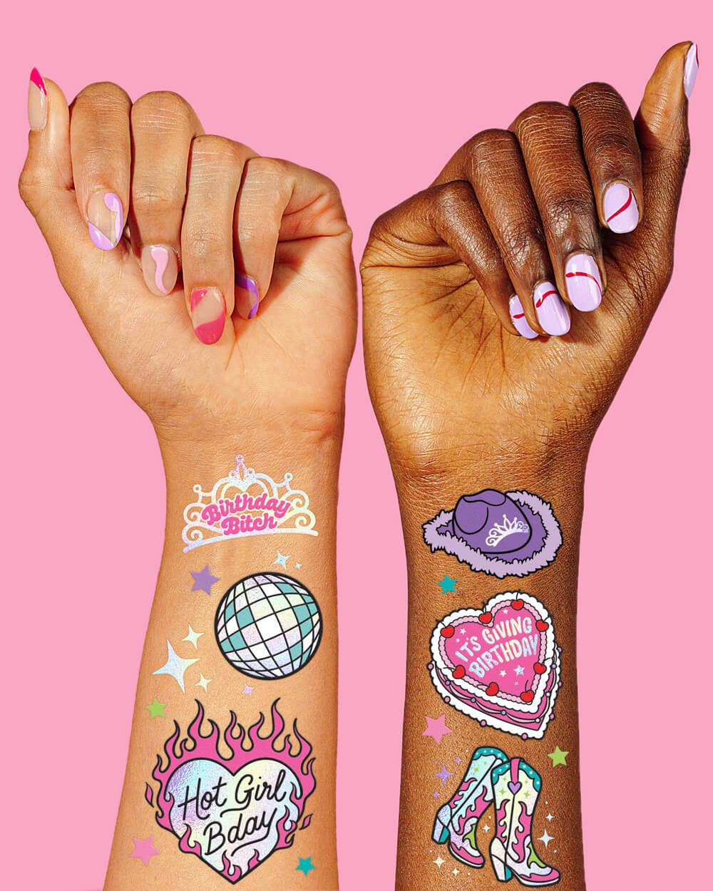 Birthday Party Temporary Tattoos, Party Decor,Gift Accessory - PaperGeenius