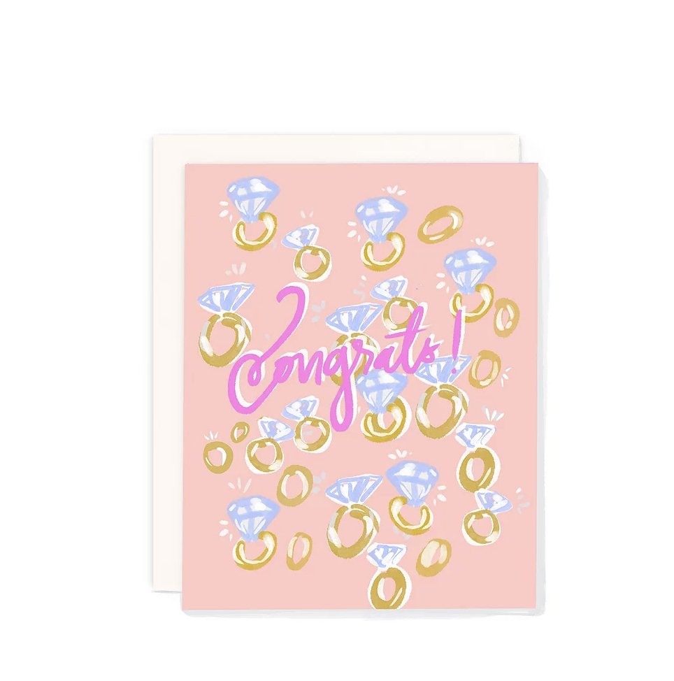 "Congrats" Wedding / Engagement Greeting Card - PaperGeenius