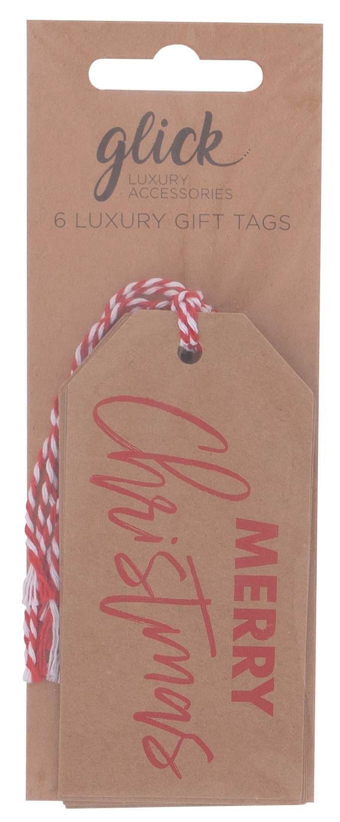 MULTIPACK TAG (6) MERRY CHRISTMAS KRAFT