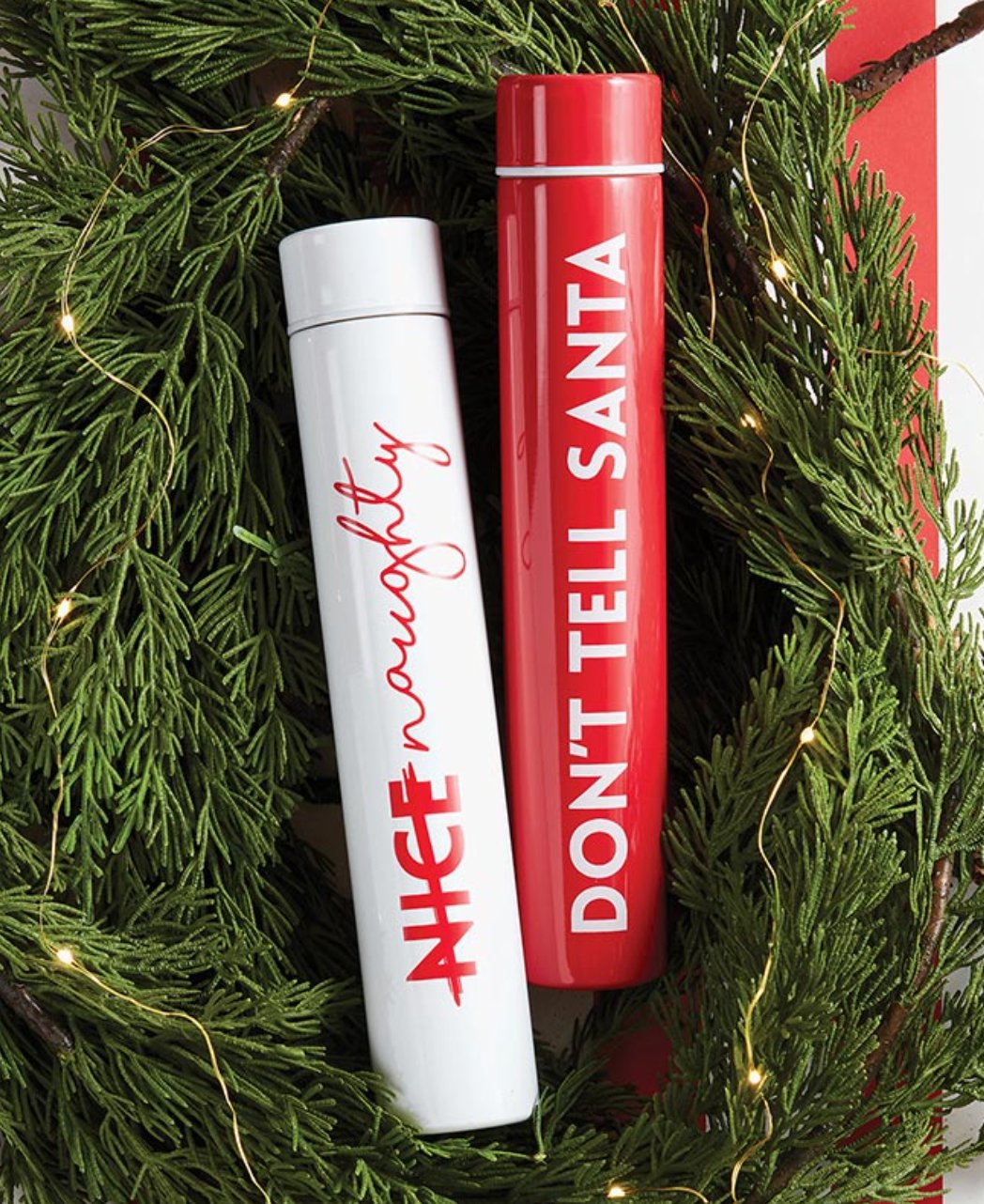 Flask Bottle - Nice Naughty - PaperGeenius