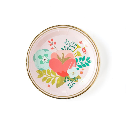 Garden Party 7" Floral Plate - PaperGeenius