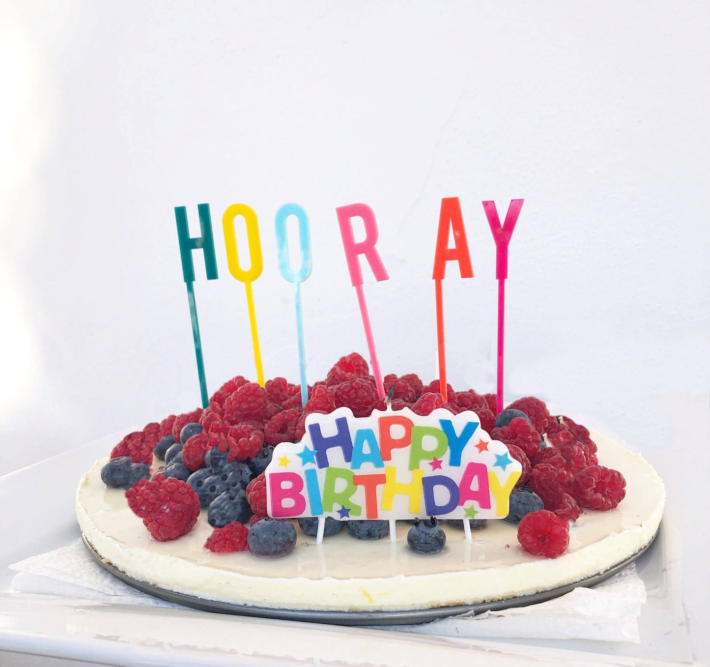 Happy Birthday Decal Candle - PaperGeenius