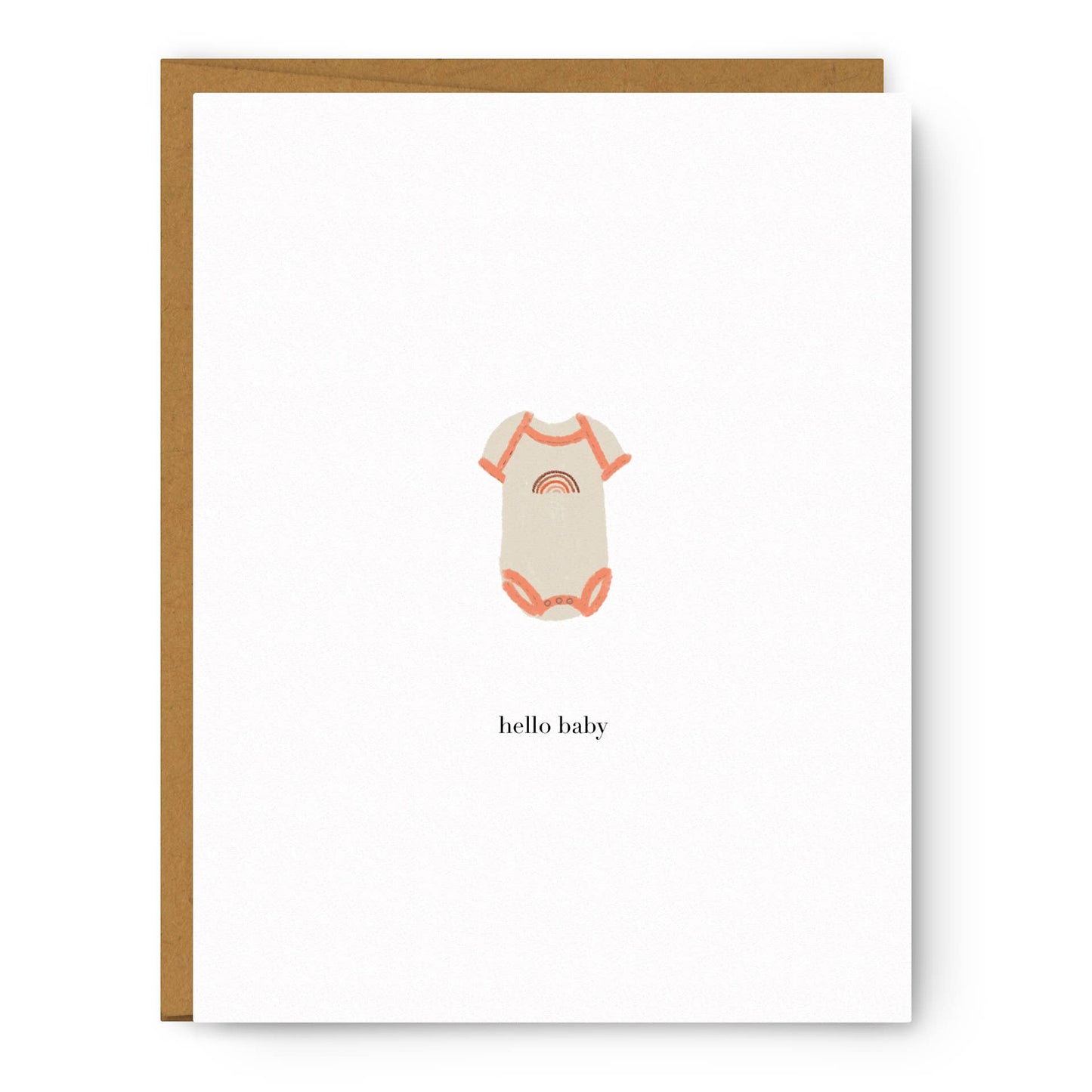 Hello Baby Onesie - Baby Card - PaperGeenius