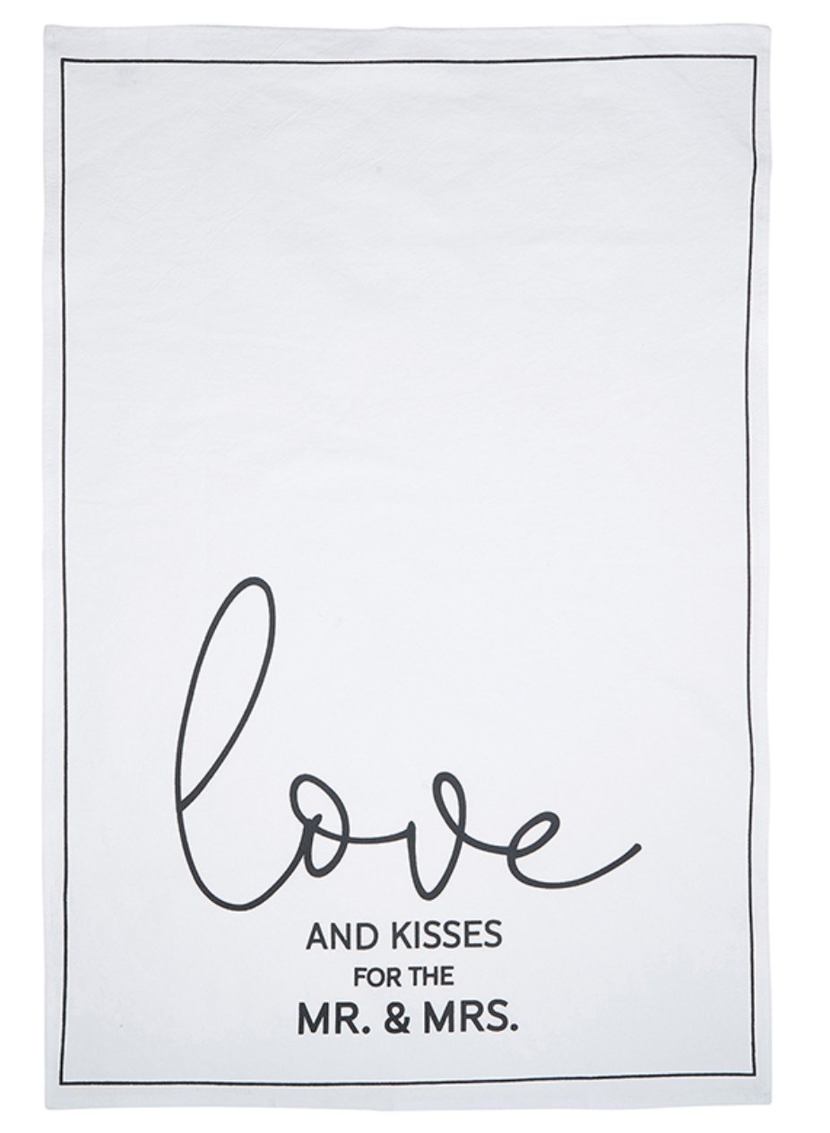 Love and Kisses - Tea Towel - PaperGeenius