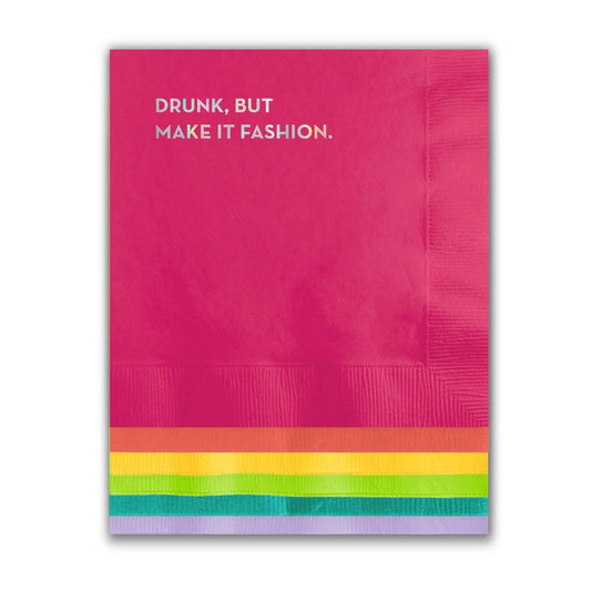 Make It Fashion Napkins (Multi with Holographic Foil) - PaperGeenius