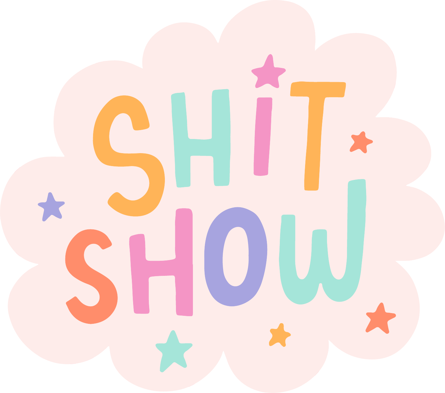 Non-Packaged Individual Stickers: Shit Got Real - PaperGeenius