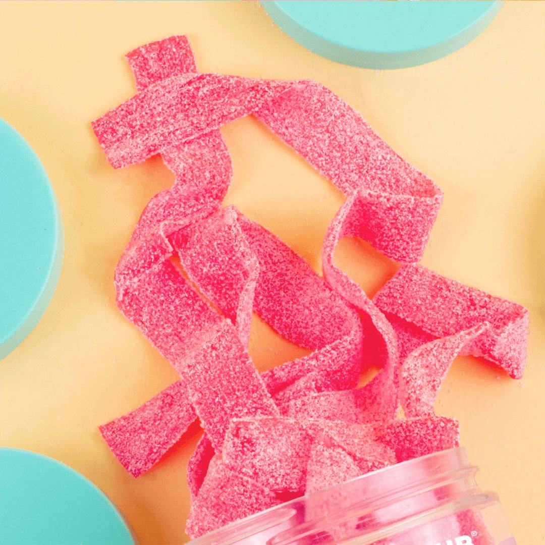 Pink Lemonade Sour Belt Candy - PaperGeenius