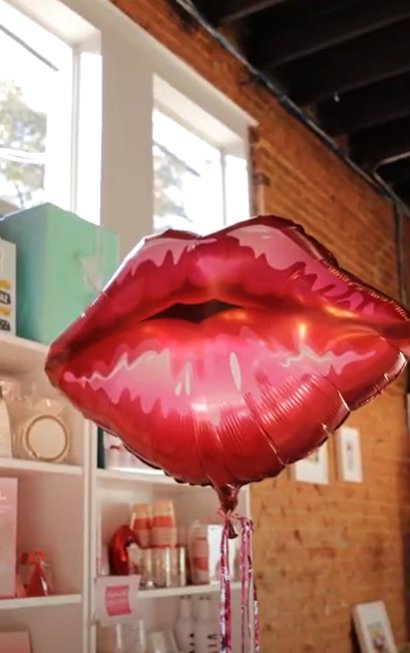 Red Kissy Lip 30" Balloon