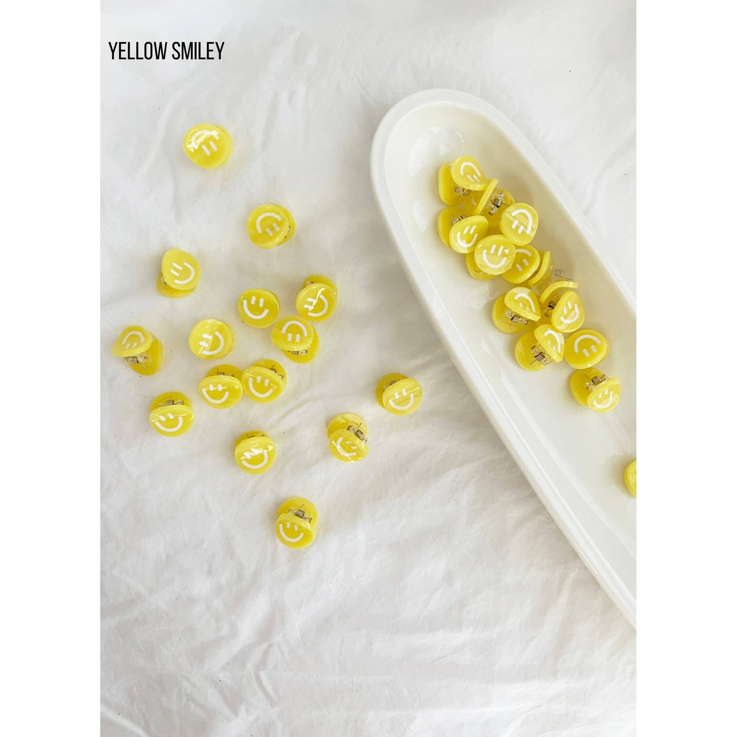 Small Hair Clip Hair Claw - DOLLI: ONE SIZE / YELLOW SMILEY - PaperGeenius
