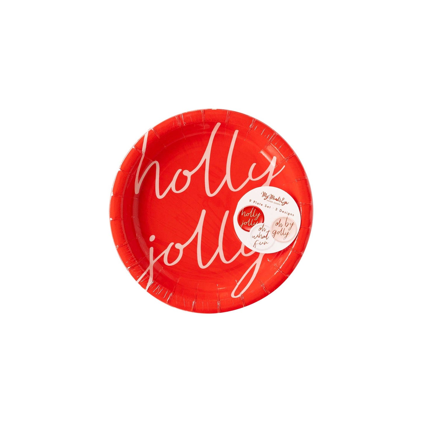 Snow Fun Holly Jolly Plate Set - PaperGeenius