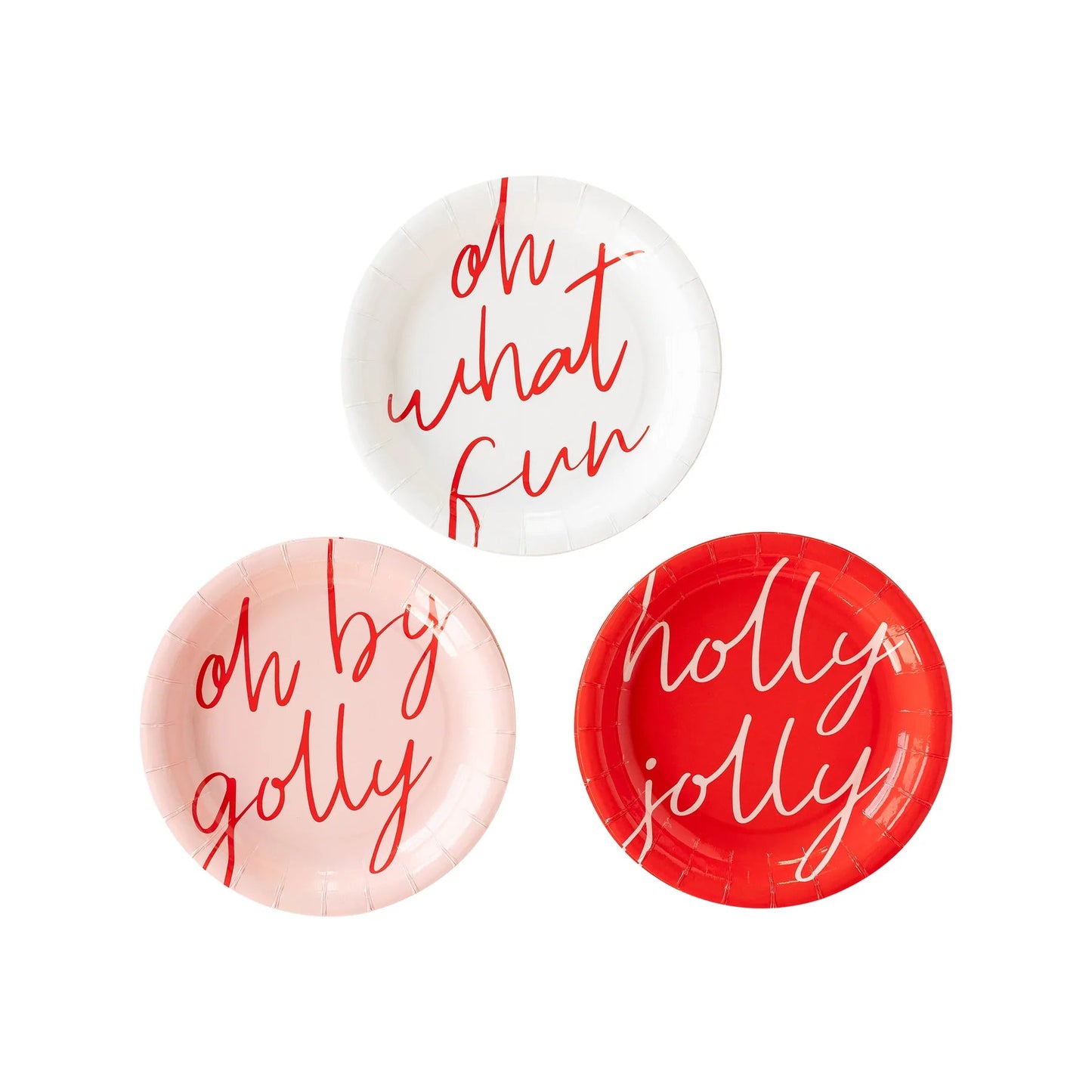 Snow Fun Holly Jolly Plate Set - PaperGeenius