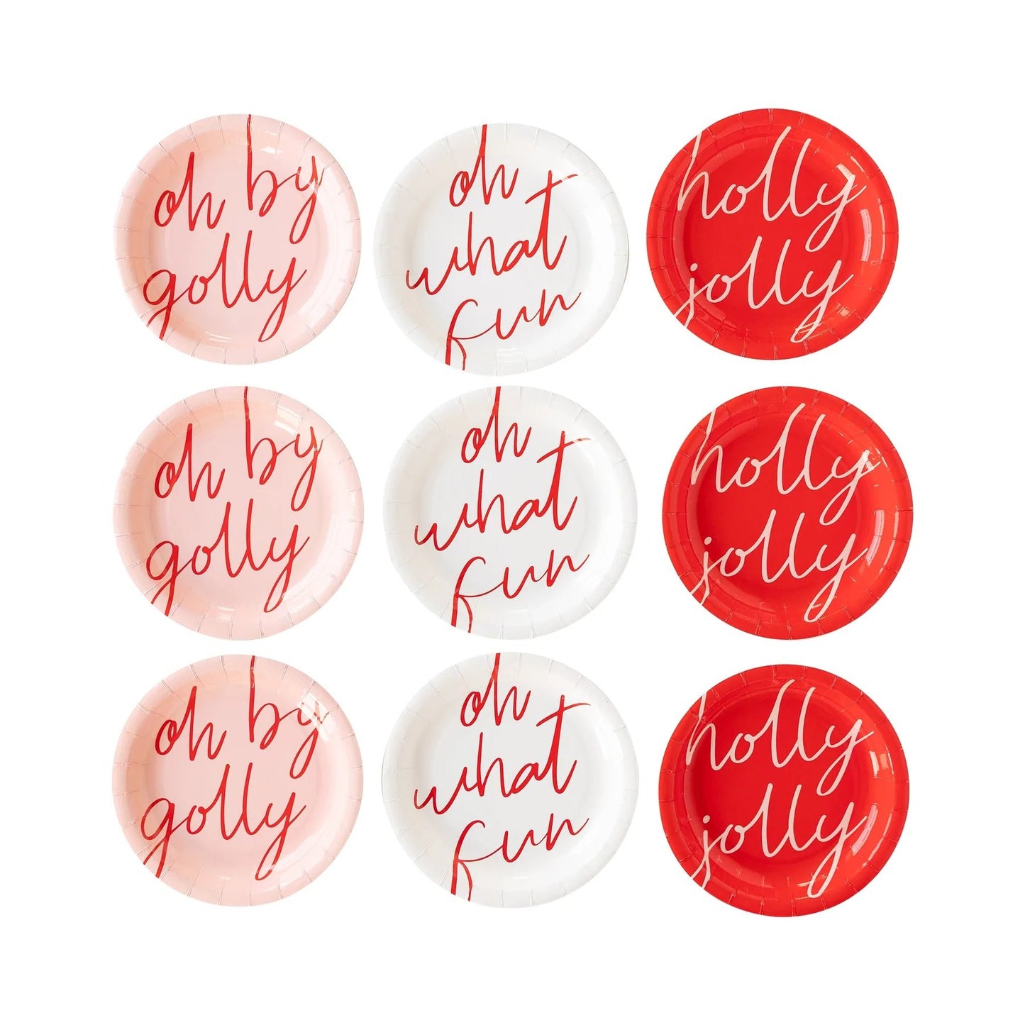Snow Fun Holly Jolly Plate Set - PaperGeenius