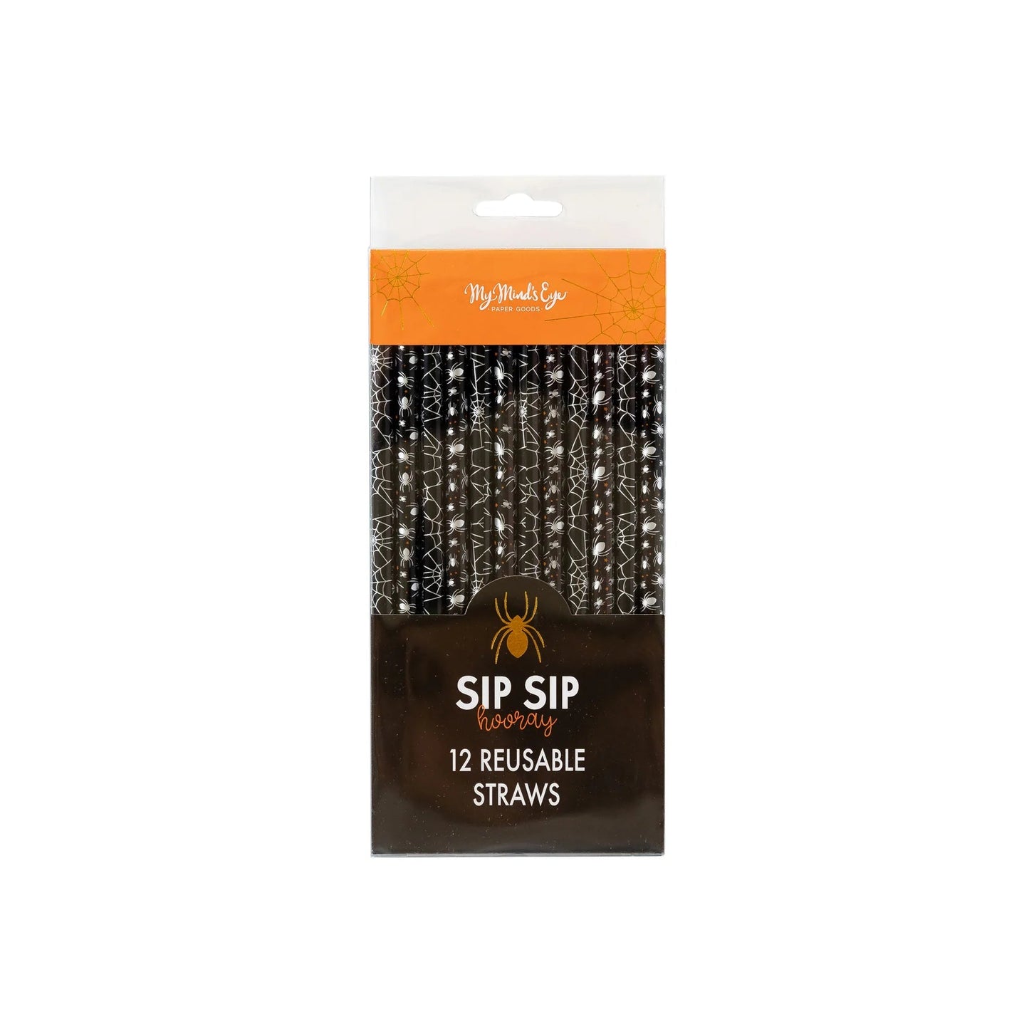 Spiders & Webs Reusable Straws - PaperGeenius
