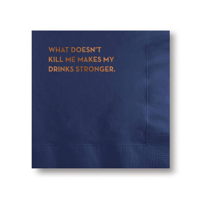 Stronger napkins (dark blue with copper foil) - PaperGeenius