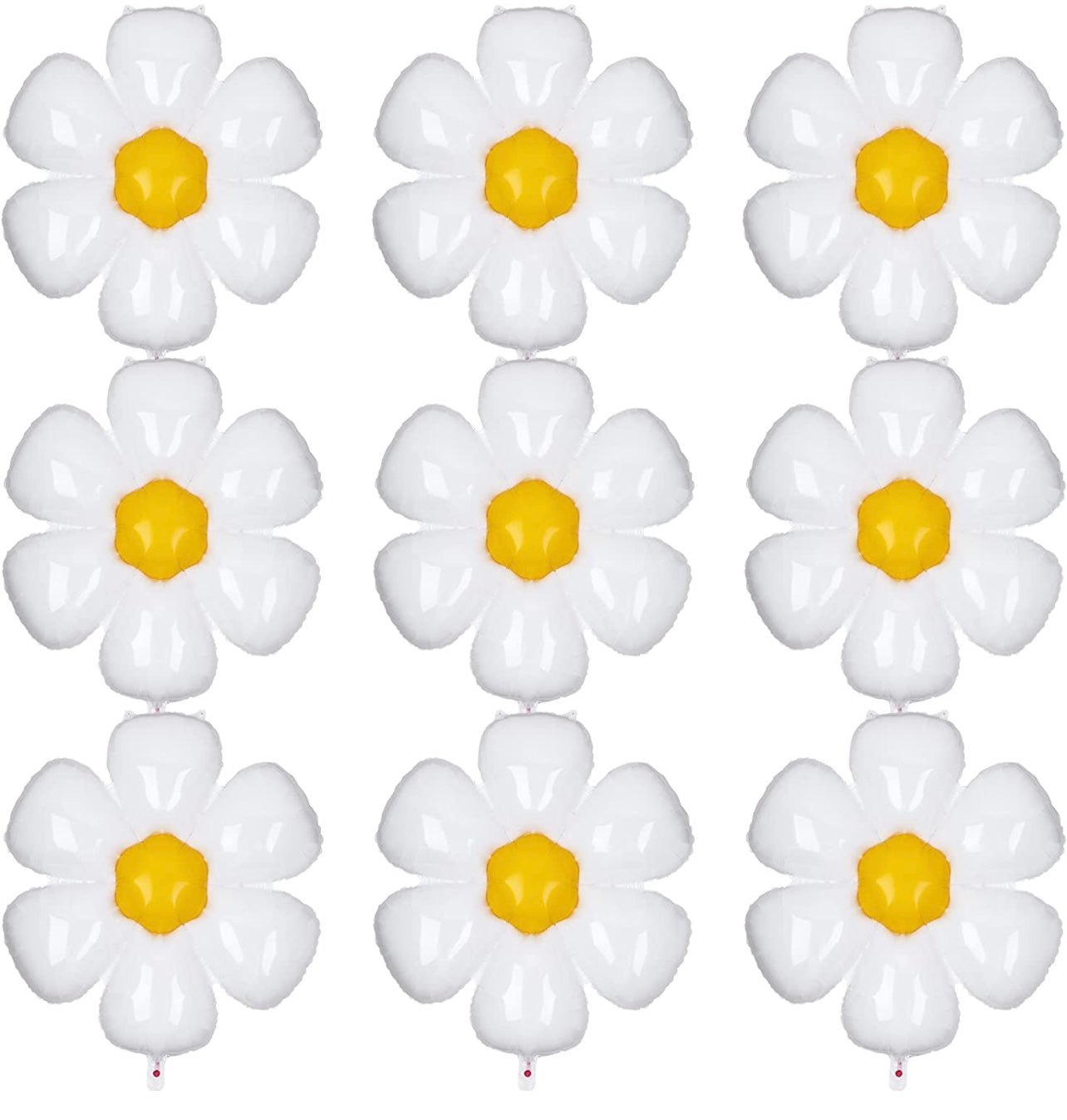 White Daisy Flower Balloon - 19” - PaperGeenius