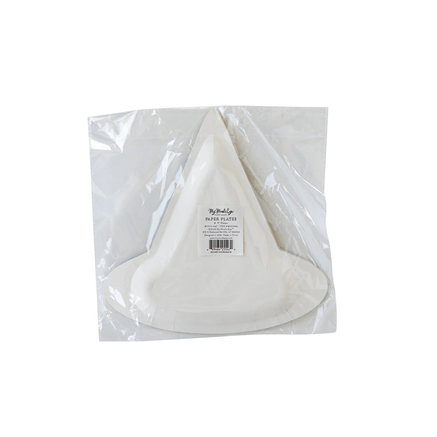 Witching Hour Witch Hat Shaped Plate - PaperGeenius