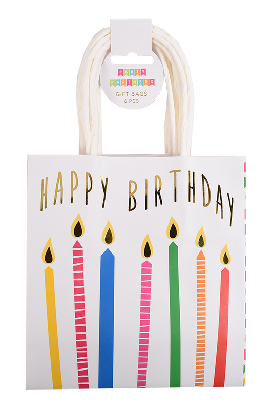 Happy Birthday Candle Favor Bags