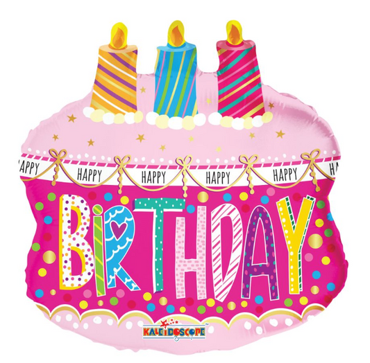 20" Cake With Candles Balloon