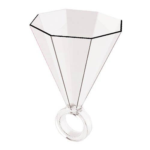 3 oz Ring Shot Glass Clear - PaperGeenius