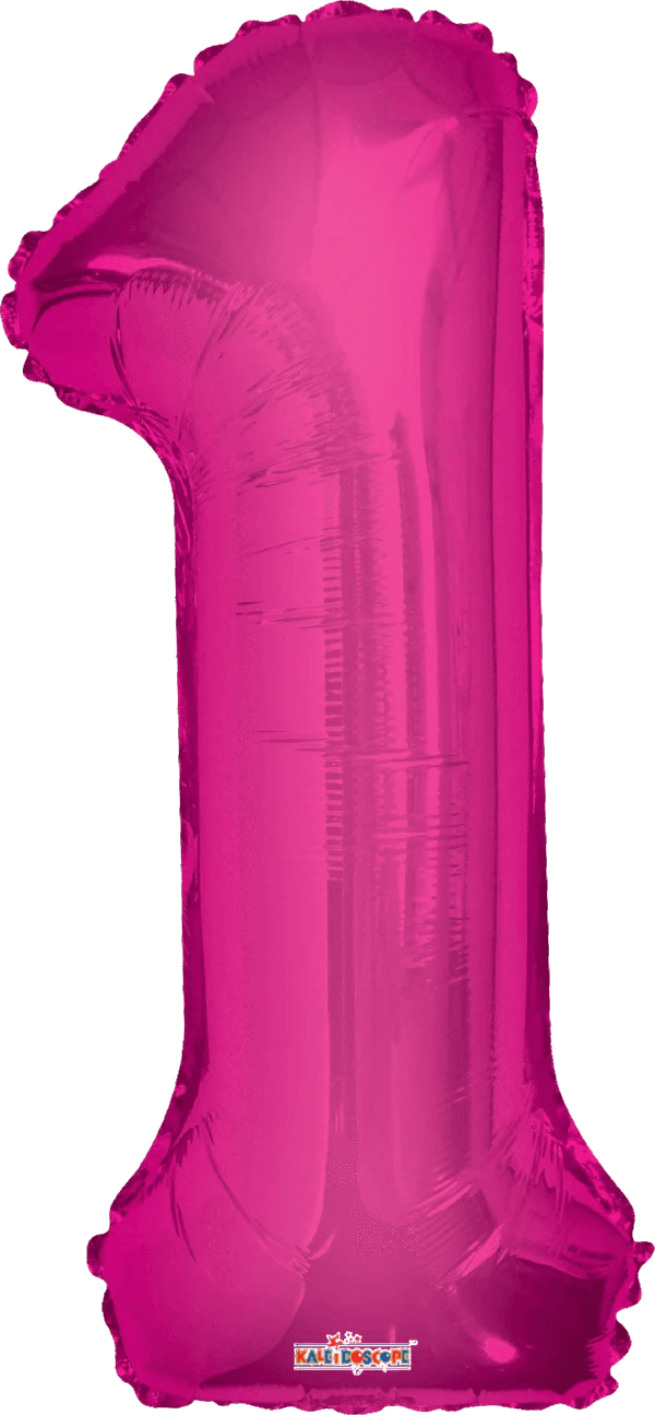 34” Number Balloons - Hot Pink - PaperGeenius