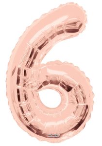 34" Number Balloons - Rose Gold 