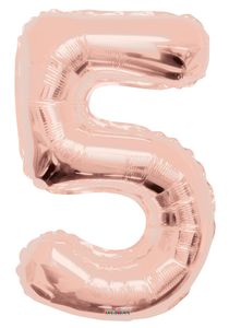 34" Number Balloons - Rose Gold