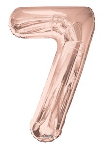 34" Number Balloons - Rose Gold